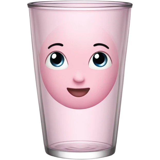 realistic light pink tumbler water cup emoji