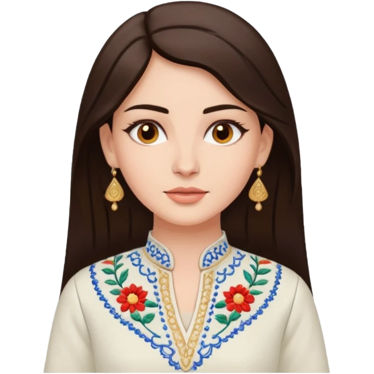 kurta wearing brunette woman emoji