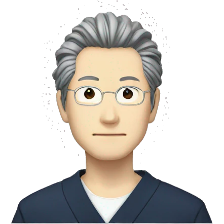 Satoru Gojo in half emoji