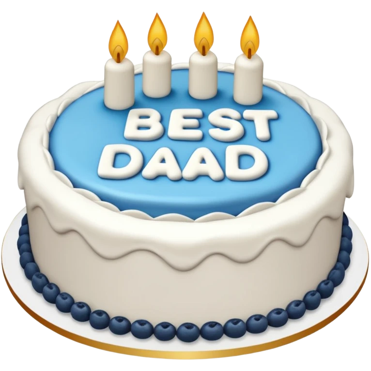 cake with white icing that says best dad emoji
