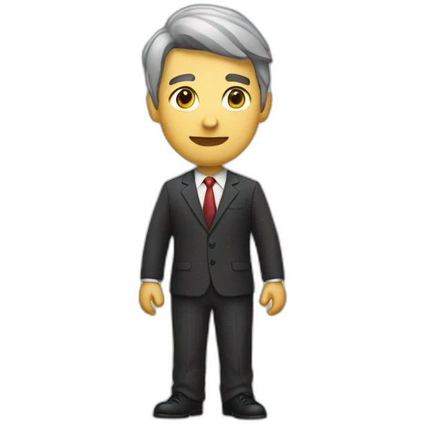 persona con traje señalando con la mano  emoji