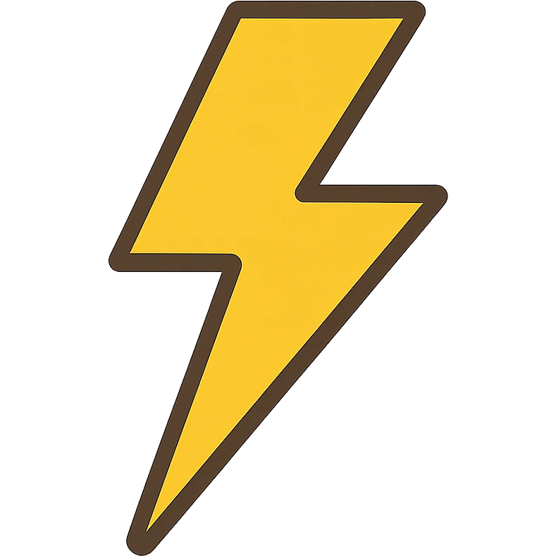 flat design style lightning bolt emoji