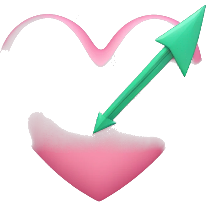 light pink heart with arrow going through it  emoji