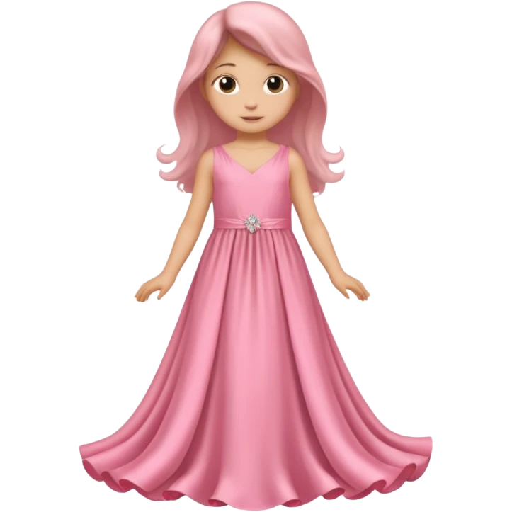 Gown in pink for kids only dress no gender  emoji