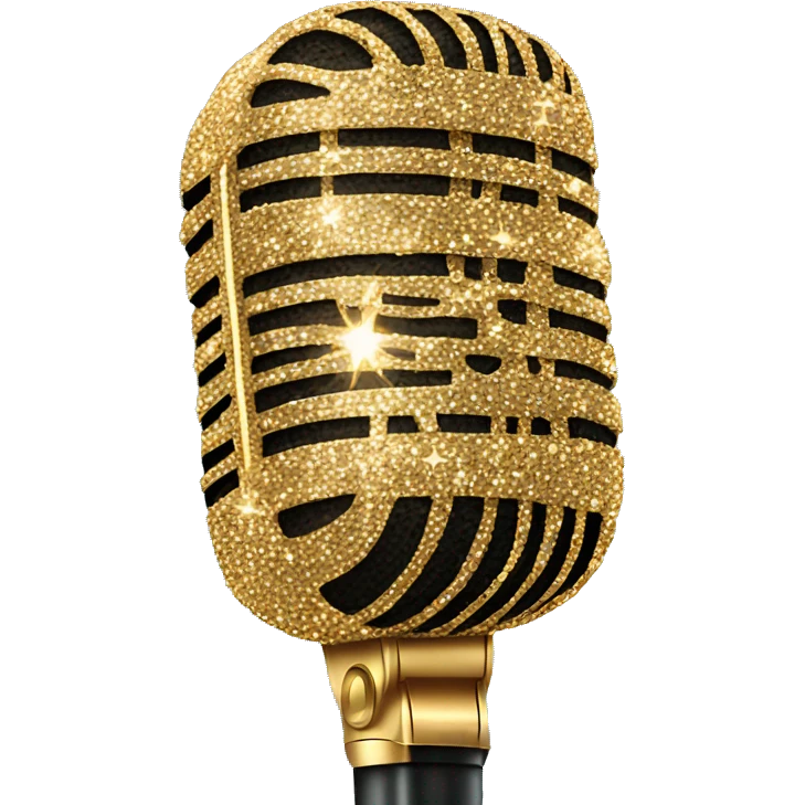 sparkly microphone  emoji