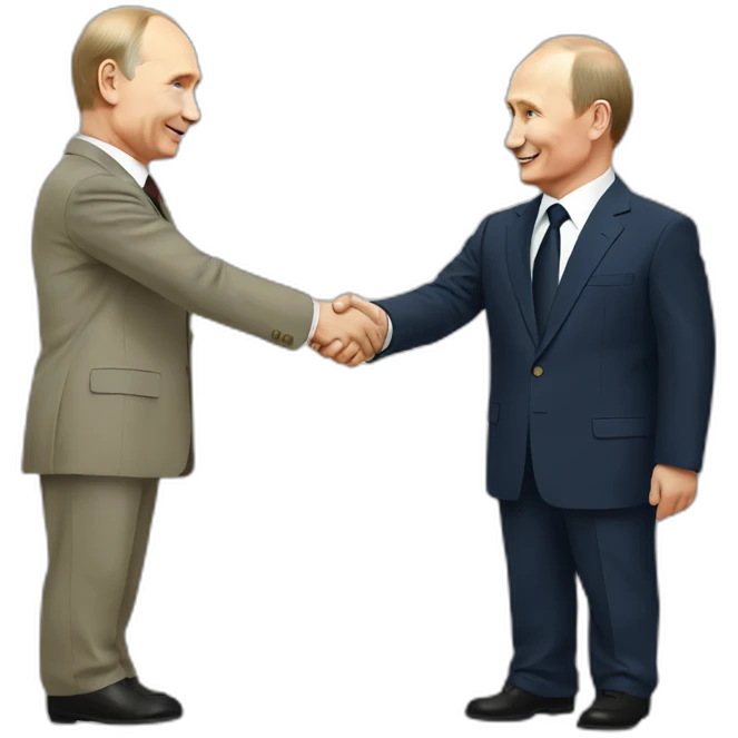 putin shakes hands emoji