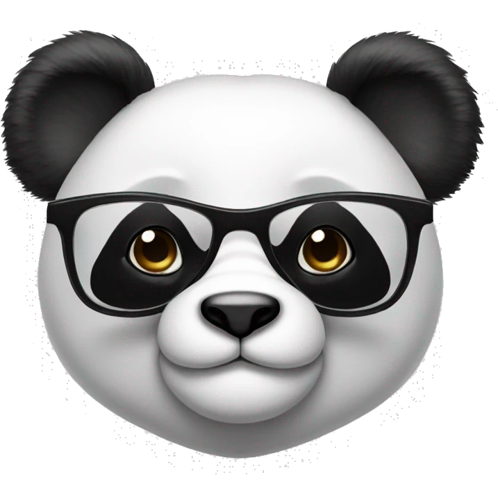 A panda bear with glasses emoji