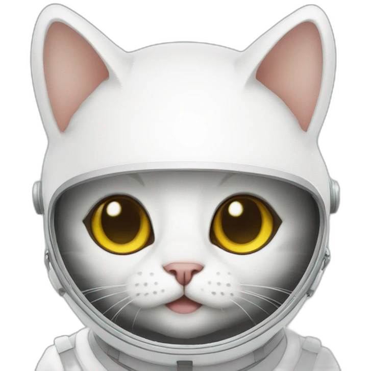white cat in a hazmat suit emoji