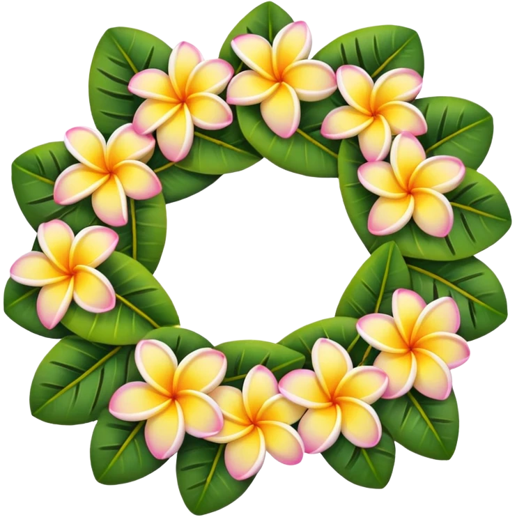 Plumeria lei emoji