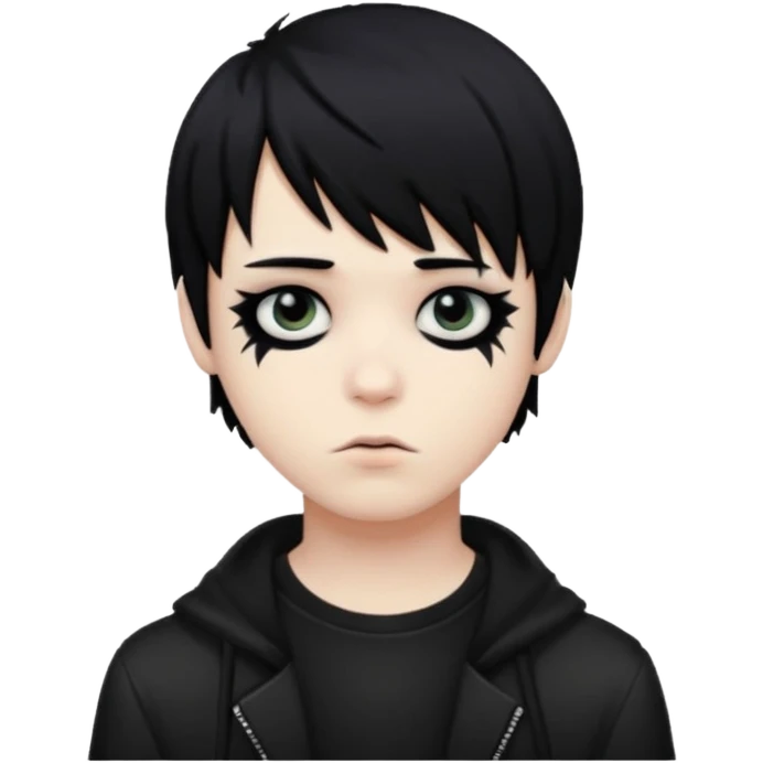 Emo boy bangs emoji
