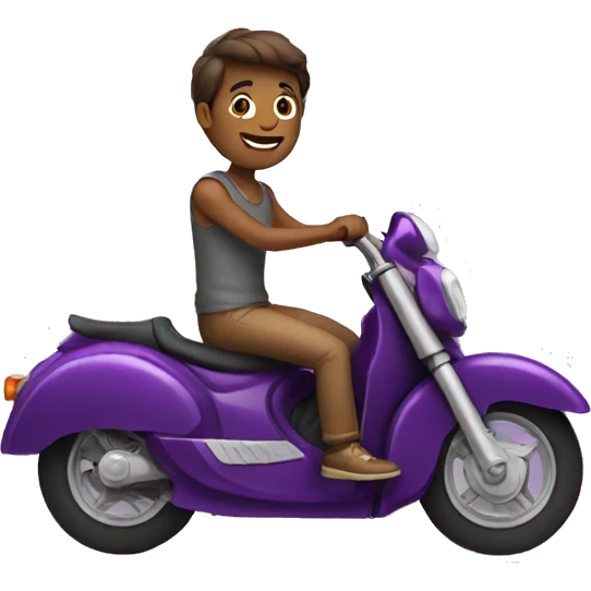 Guy riding eggplant emoji