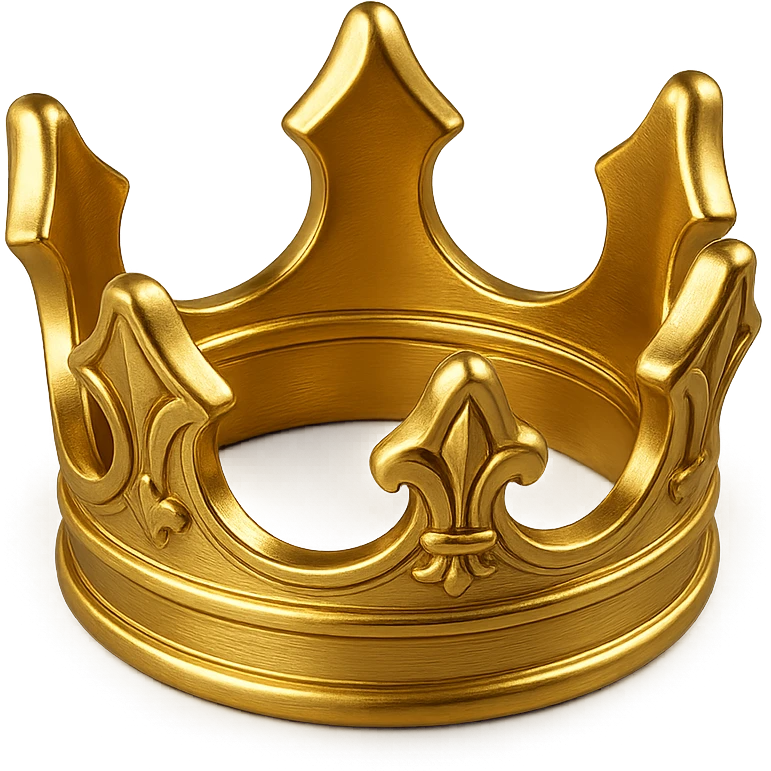 golden crown, modern, minimal emoji
