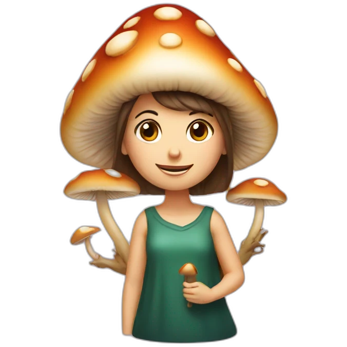 Woman on a mushroom  emoji
