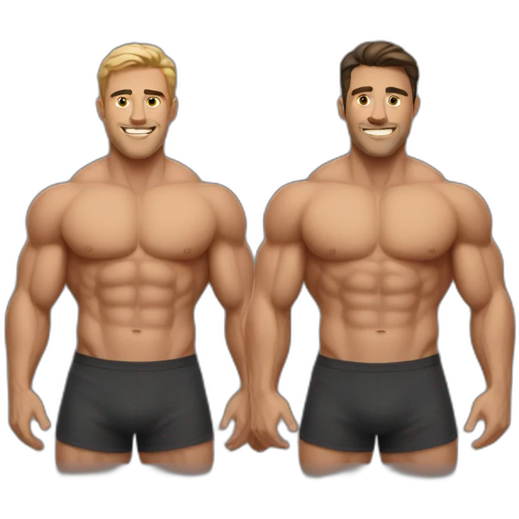 2 muscular guys emoji