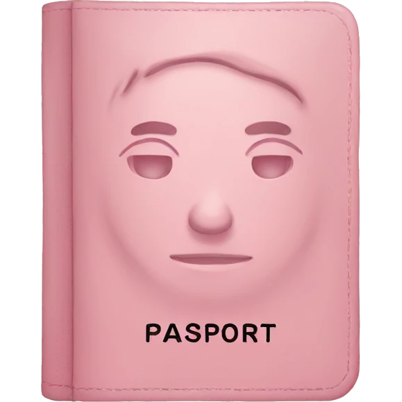 Light pink passport  emoji