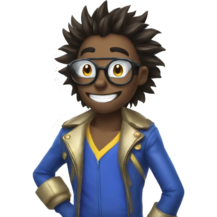 Sonic with glasses happy emoji