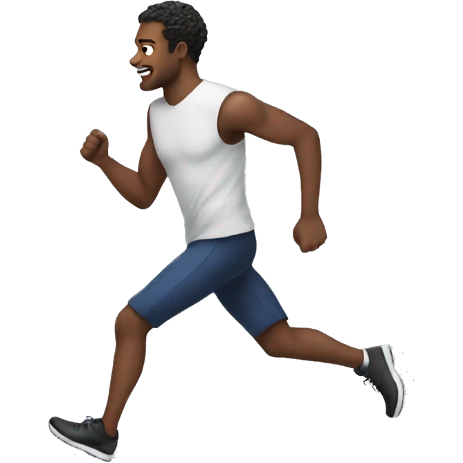 Man running with germain sheppard emoji