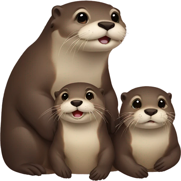 Otter Family emoji
