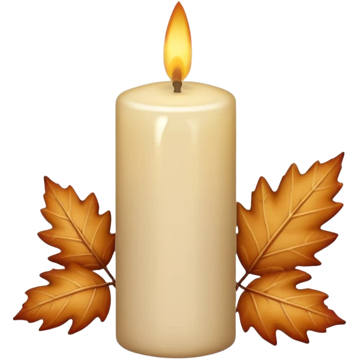 Beige Cozy Candle autumn emoji