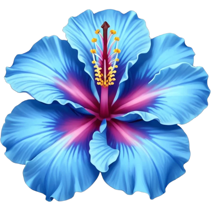 a blue flower similar to a hibiscus flower emoji