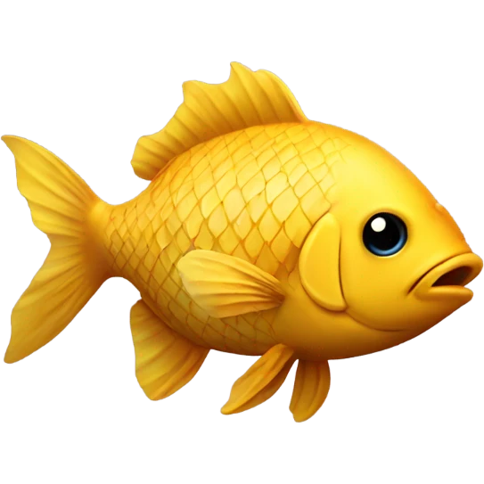 Muscled tattoed yellow fish  emoji