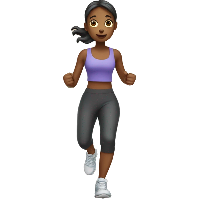 Girl on stair master  emoji