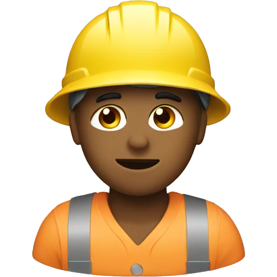 protecting with hard hat emoji