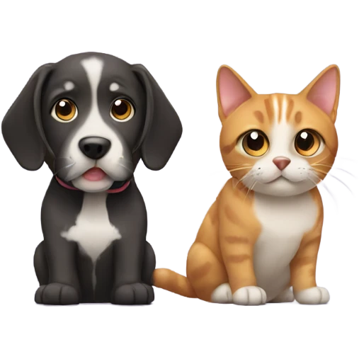 Dog and cat  emoji
