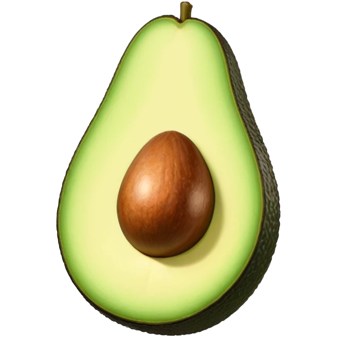 whole uncut avocado exterior skin emoji