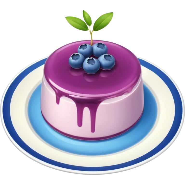 Blueberry pannacotta plate emoji