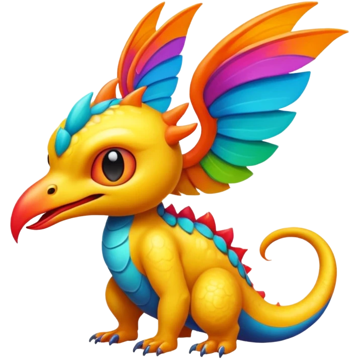 Colorful painted Fakémon-creature emoji