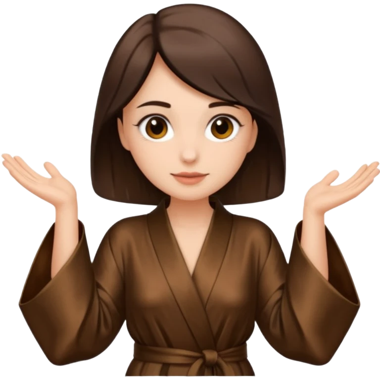 espresso colored silk robe short womens emoji