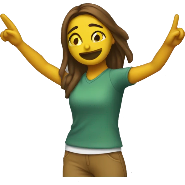 chica haciendo dab emoji