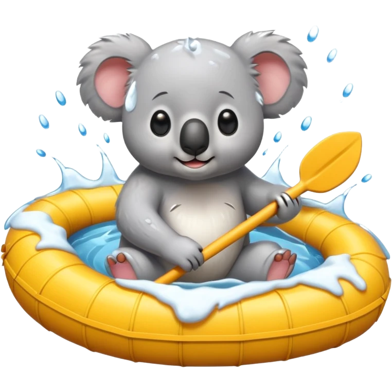 Koala white water rafting emoji