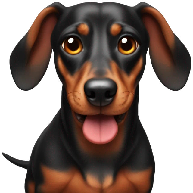 Dachshund with devil horns emoji
