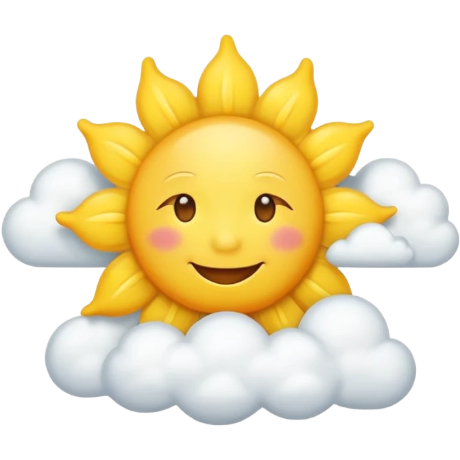 Sunny Cloud, with happy sun emoji
