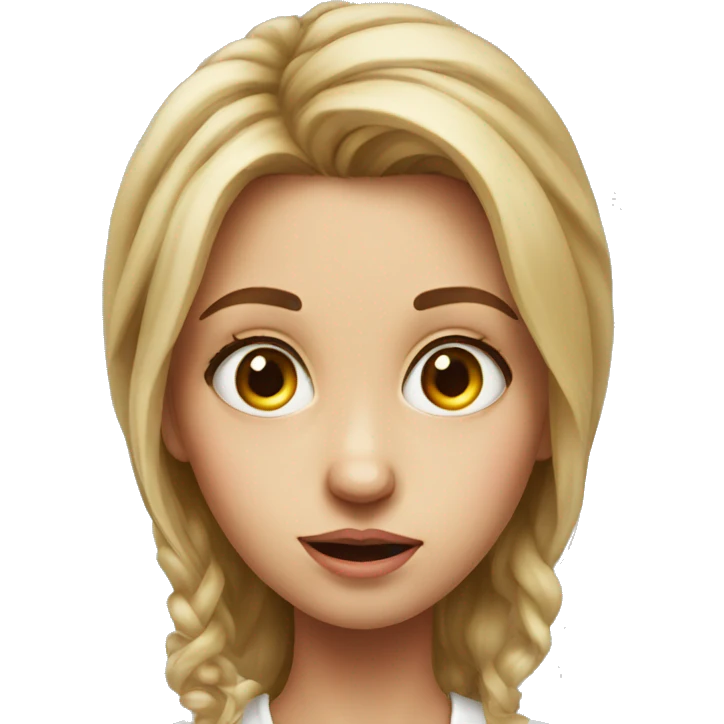 girl rolling eyes realism emoji