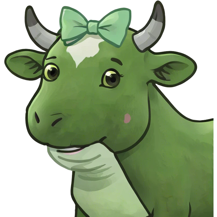 Kawaii cow emoji
