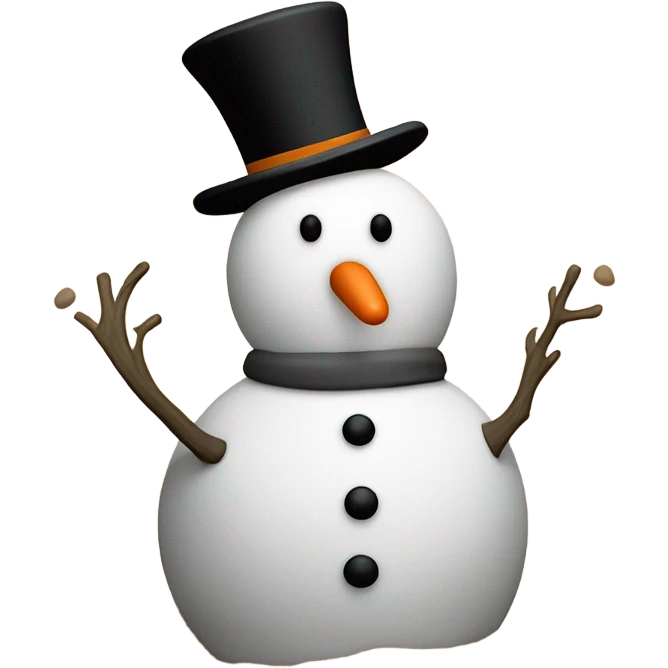 Snowman made out of sand emoji