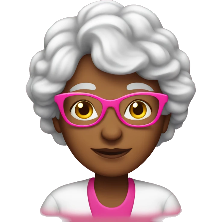 Hot pink grandma emoji
