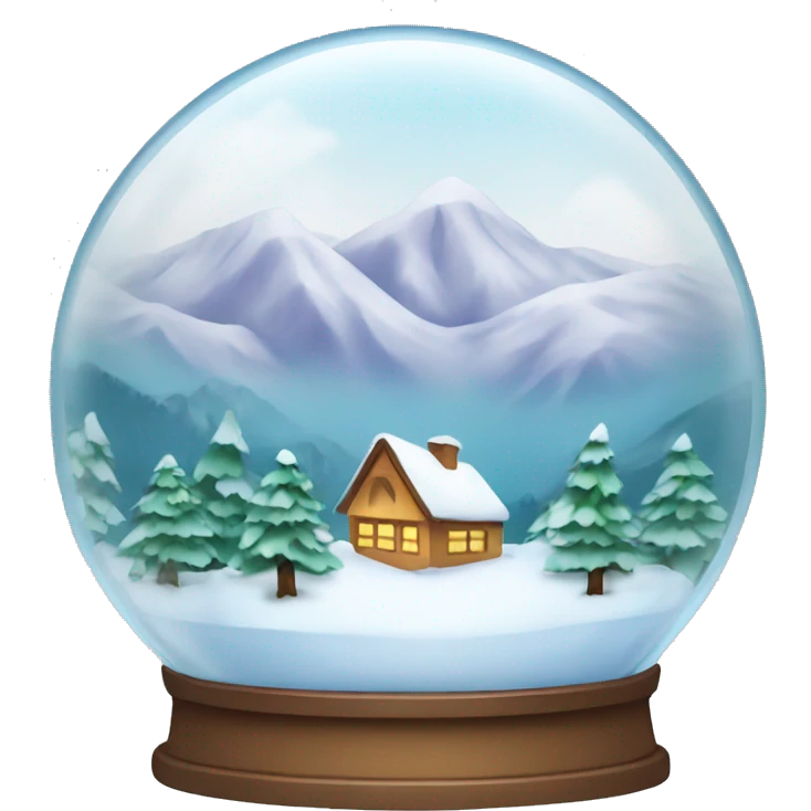 Snow globe with winter landscape emoji