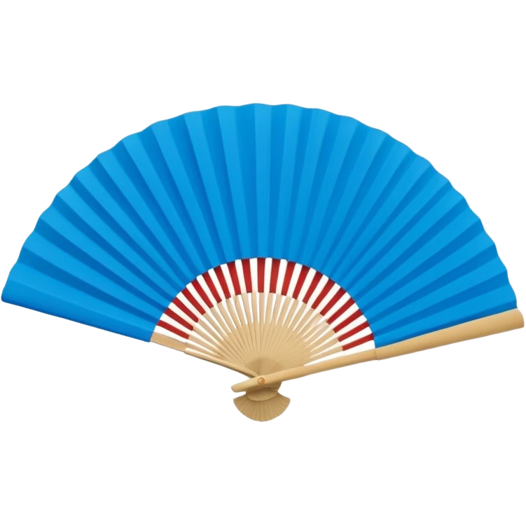 blue paper hand fan emoji