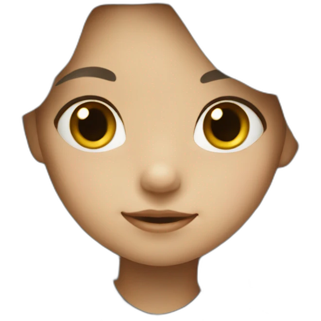 small girl with white hair emoji
