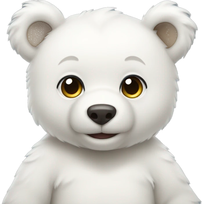 make a white tuko cannidian bear cub looking cute  emoji