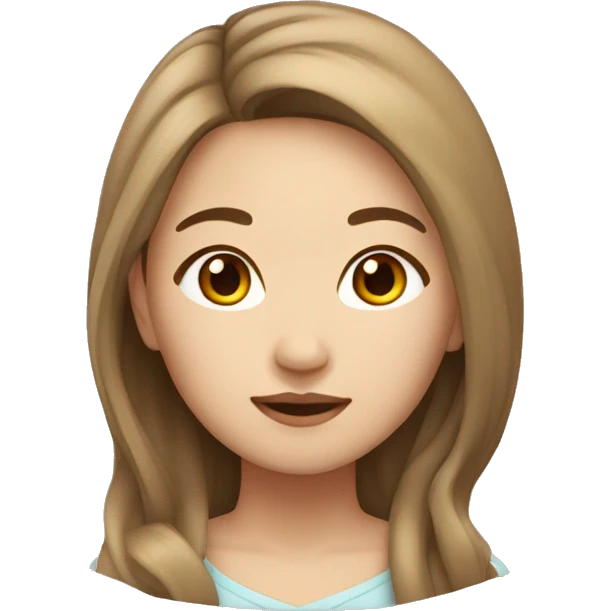 gorgeous asian girl with light brown hair emoji