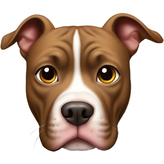 pitbull peeking around an object  emoji