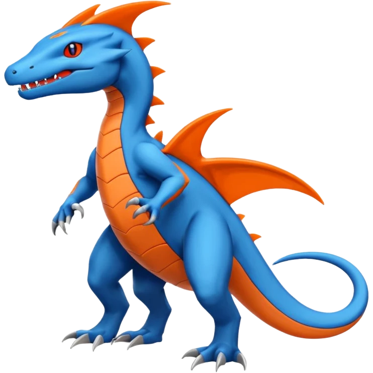 Salandit-Amaura-Salamence-hybrid-fusion (full body) emoji