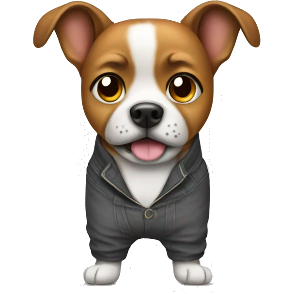 Dog in pants emoji