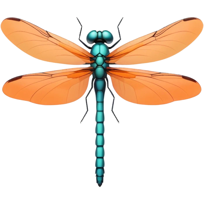 simple dragonfly emoji, minimal flat style, pastel color, no character features emoji