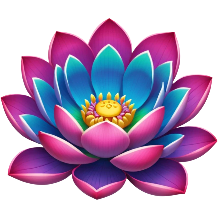 Rainbow lotus emoji